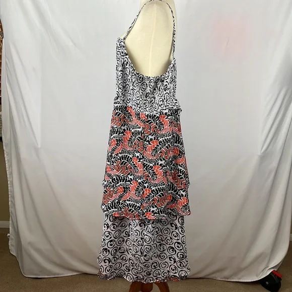 Lane Bryant Smocked Ruffle Boho Chiffon Sundress w/Removable Straps - Size 26 - Picture 5 of 15
